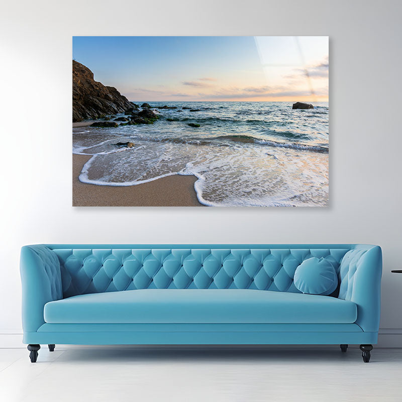 Sunrise on the Beach Acrylic Glass Print Tempered Glass Wall Art 100% Made in Australia Ready to Hang