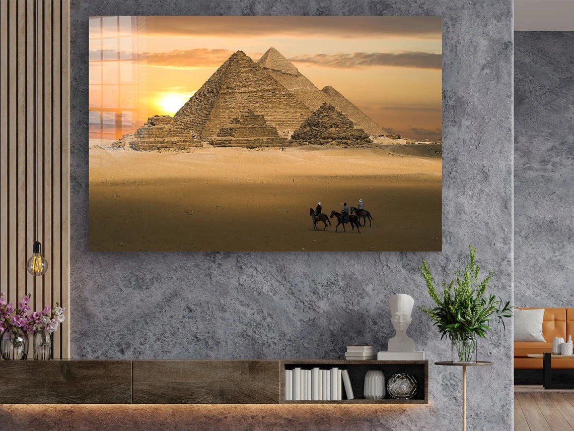 Pyramid in Egypt Sunset UV Direct Aluminum Print Australian Made Quality