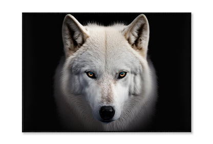 White Wolf with Blue Eyes Looking at The Camera Home Decor Premium Quality Poster Print Choose Your Sizes