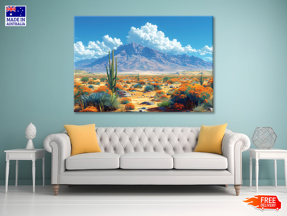 Beautiful Landscape with a Mountain, Sky Print 100% Australian Made - Bella Home Decor