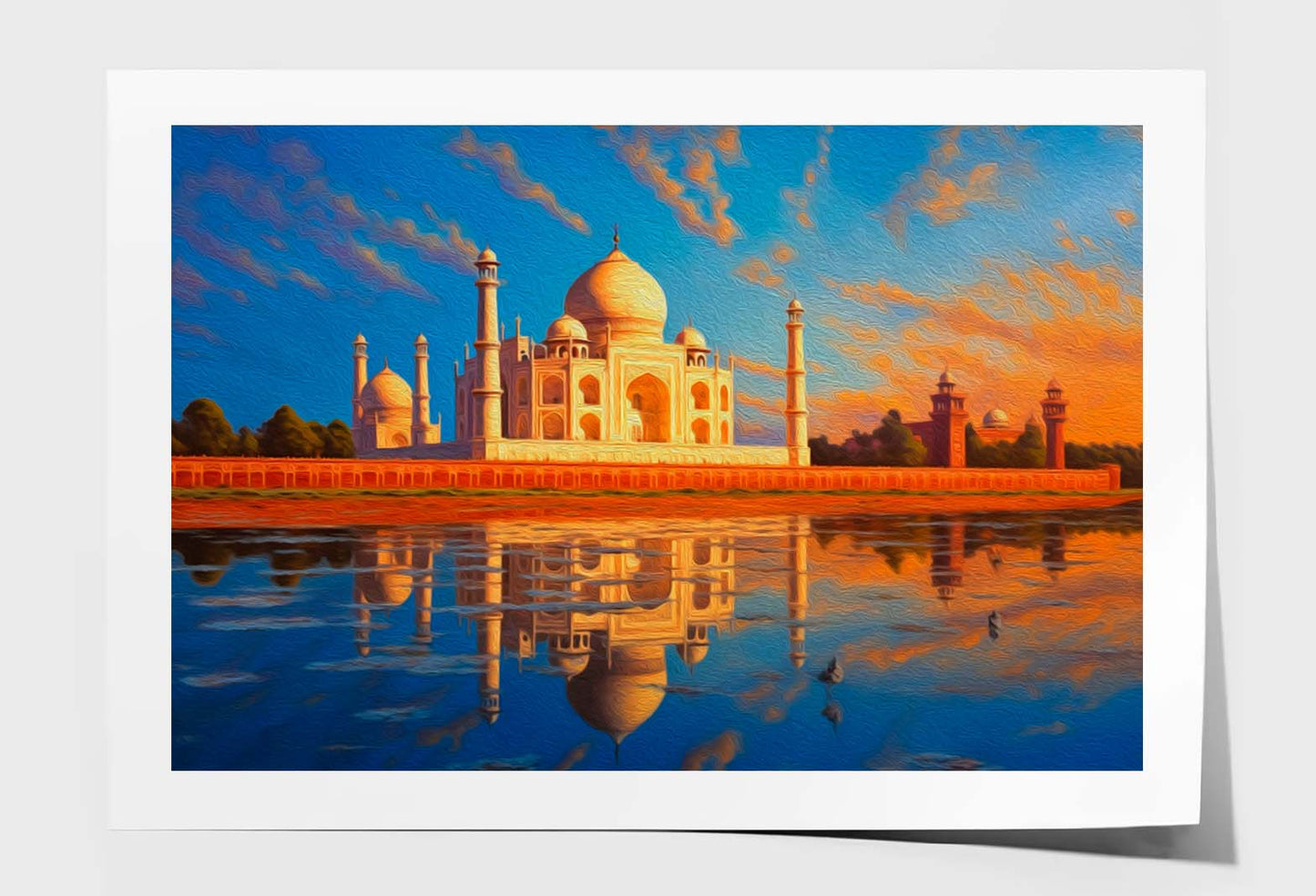 Taj Mahal & Sky View Wall Art Limited Edition High Quality Print