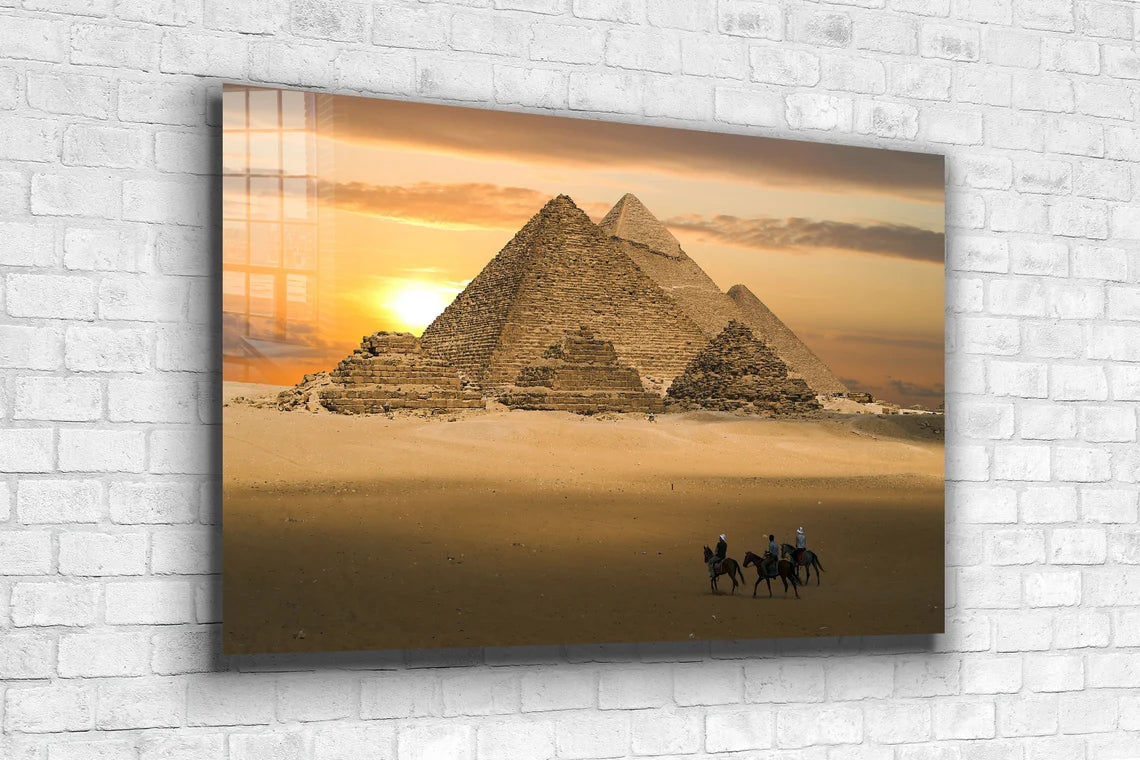 Pyramid in Egypt Sunset UV Direct Aluminum Print Australian Made Quality