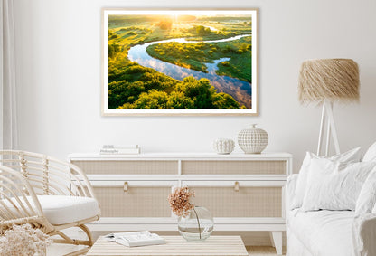 Summer Morning On the River with Fog Home Decor Premium Quality Poster Print Choose Your Sizes