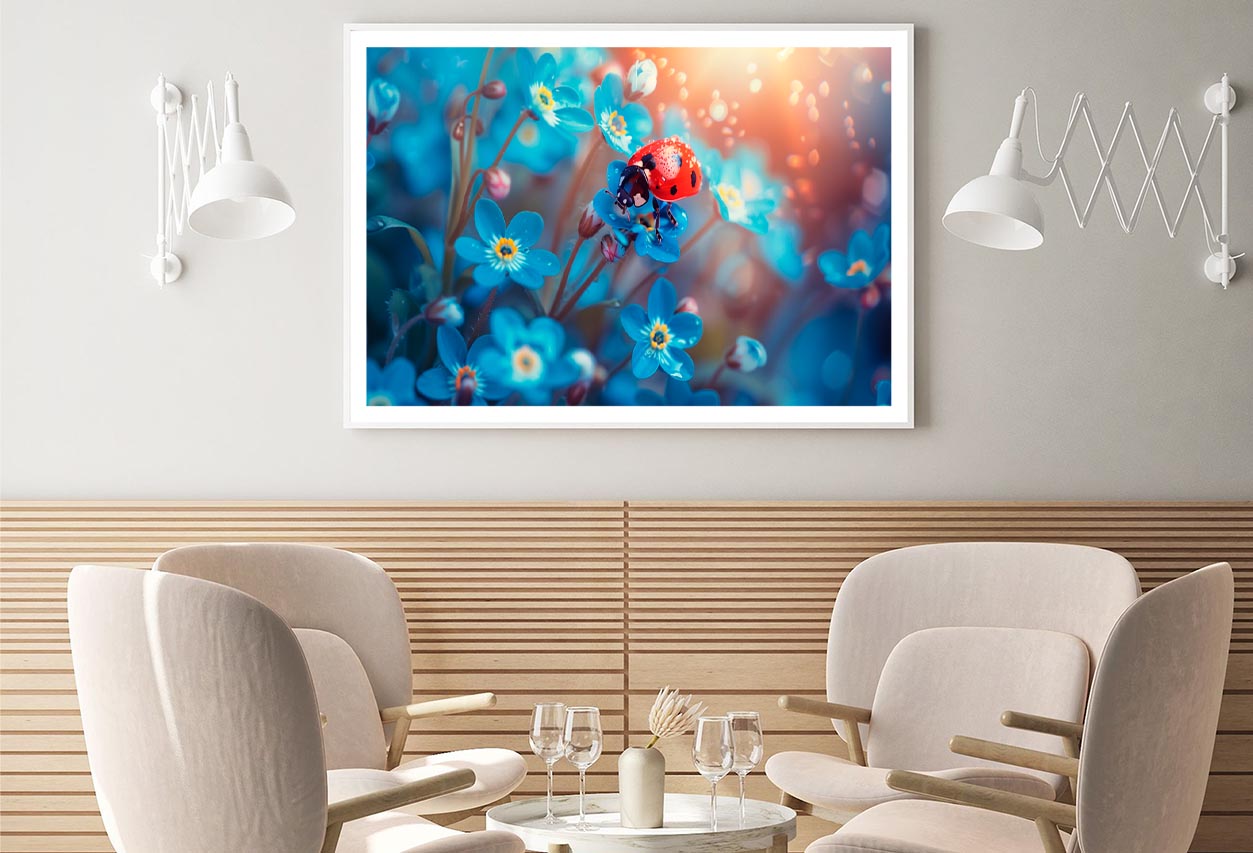 Ladybug Perched on A Vibrant Flower Home Decor Premium Quality Poster Print Choose Your Sizes - Bella Home Decor