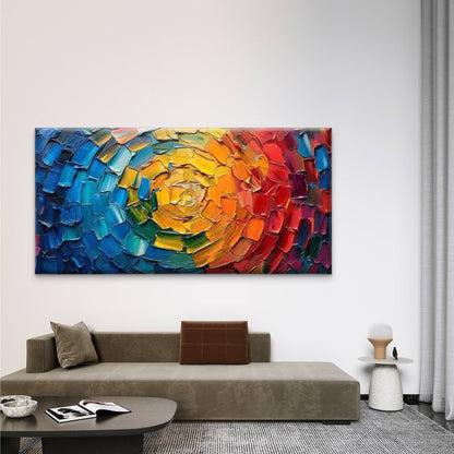 Abstract Colorful Swirl Texture Wall Art Canvas Office Home Room Framed 120x60cm