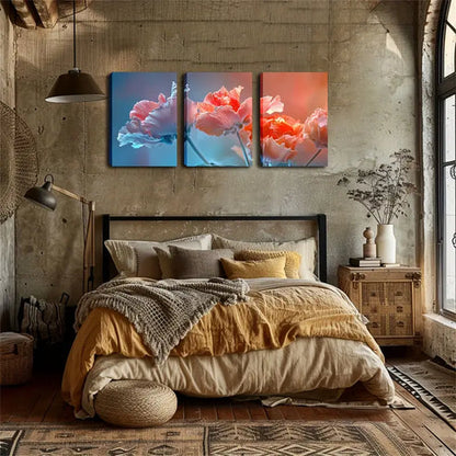 3pcs Pink Floral Design Wall Art Canvas Unframed - High Quality Print 100% Australian Made Wall Canvas