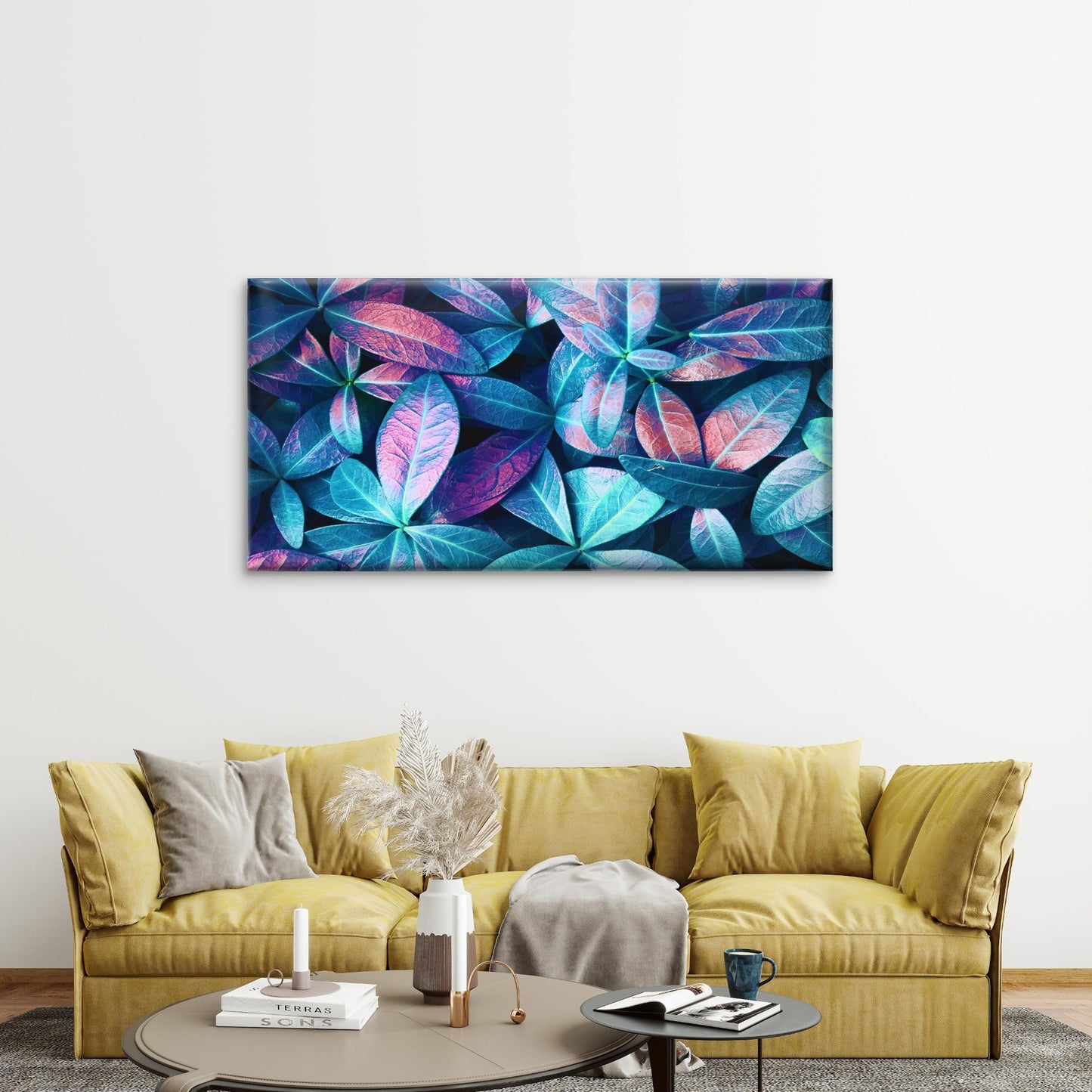 Vibrant Pastel Hues Botanical Wall Art Canvas Office Home Room Framed 120x60cm