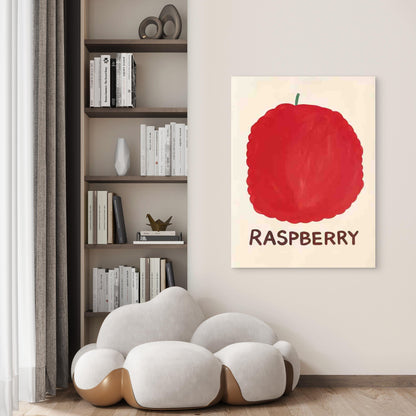 Vibrant Red Raspberry 60x90cm Metal Print Ready to Hang