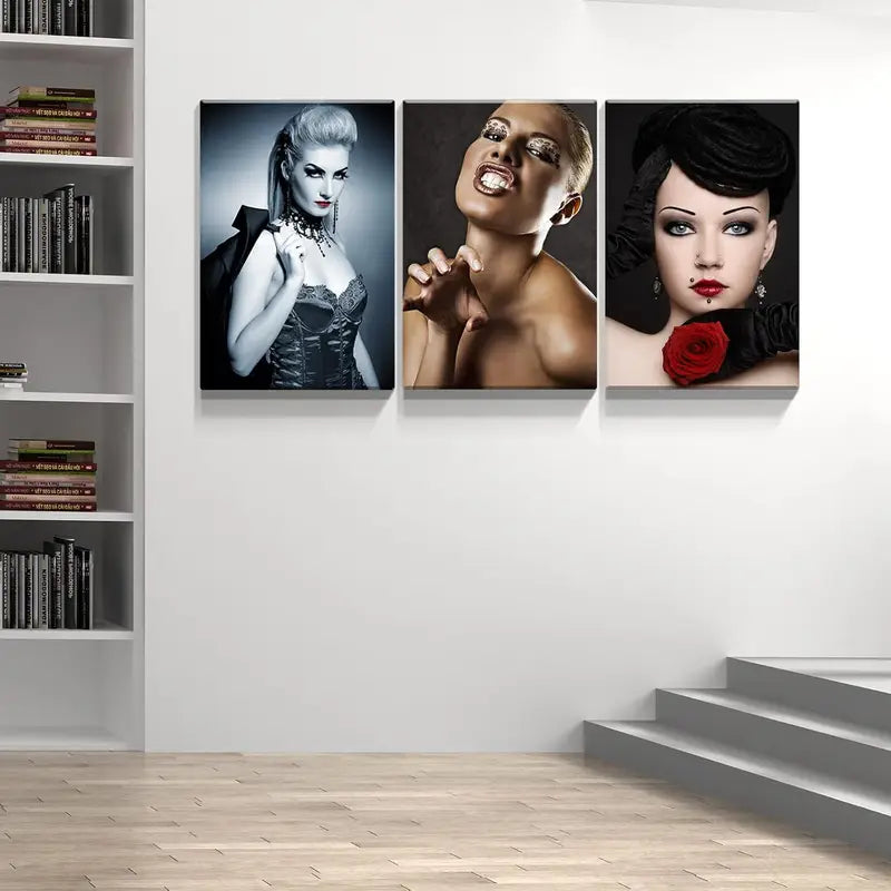 3pcs Modern Hair Salon Wall Decor Metal Print Ready to Hang Art