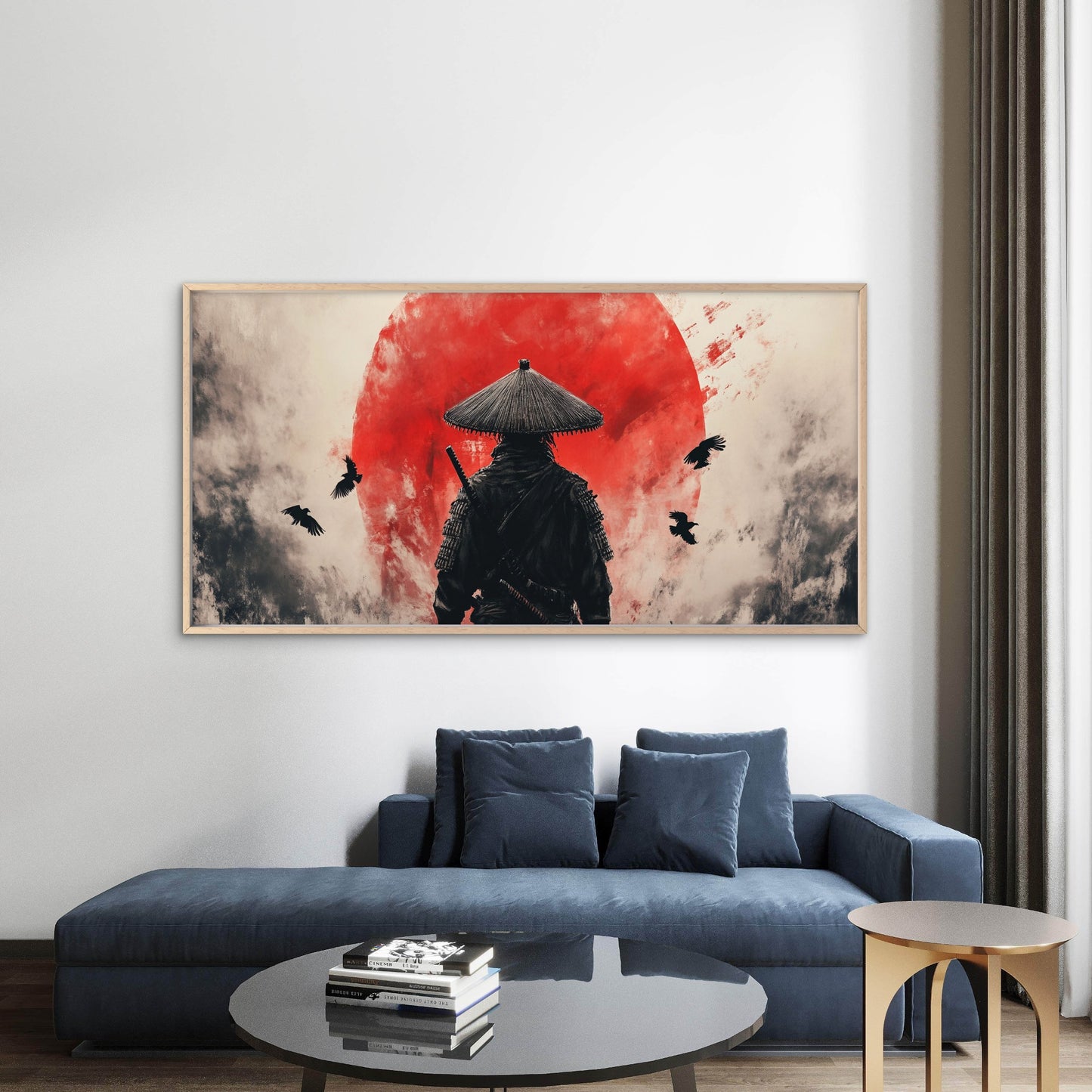 Land Of The Samurai Wall Art Canvas Office Home Room Framed 120x60cm