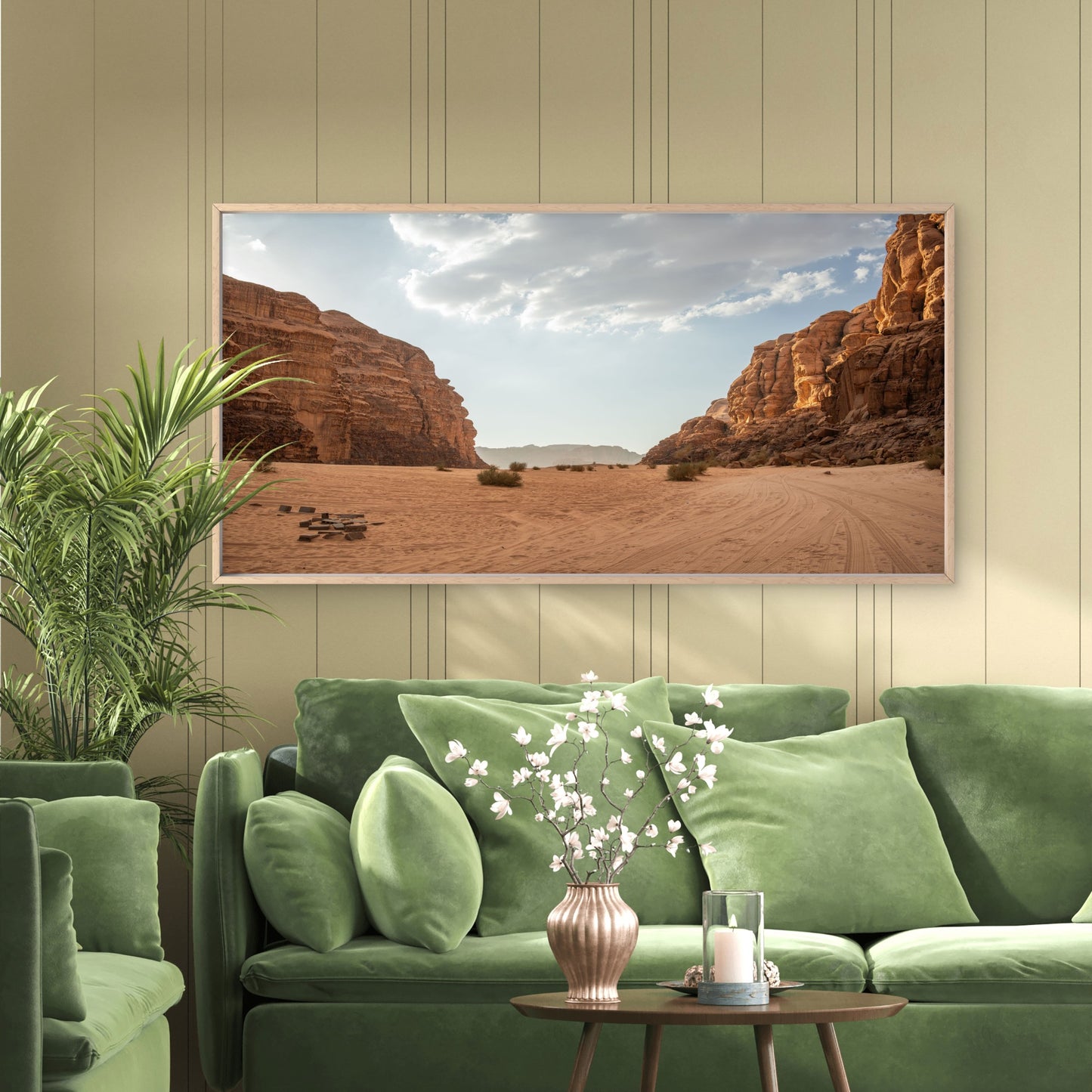 Wadi Rum Desert View Wall Art Canvas Office Home Room Framed 120x60cm