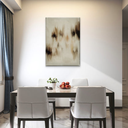 contemporary abstract hand oil painted art Neutral Canvas Print Wall Art Decor 100% Australian Made
