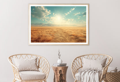 Large Field with a Blue Sky Home Decor Premium Quality Poster Print Choose Your Sizes