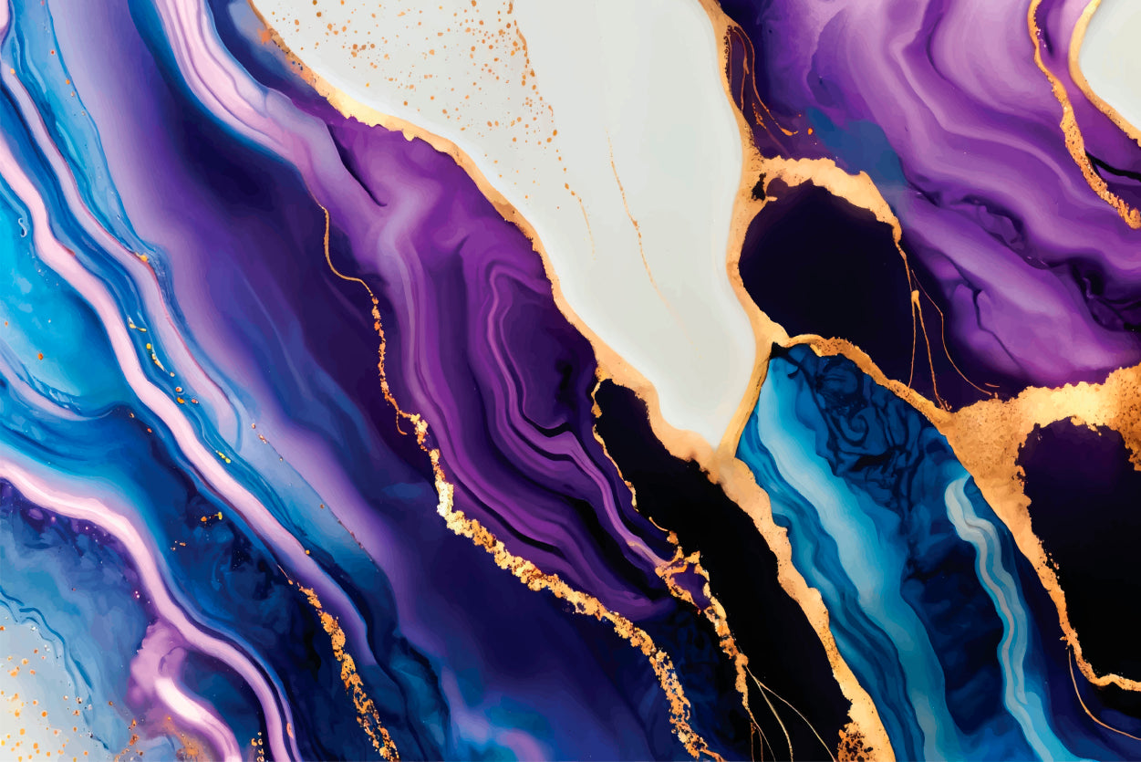 Luxury Fluid Art Painting Print 100% Australian Made