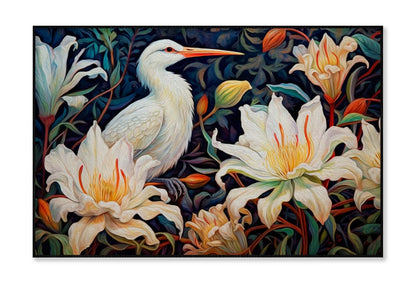 Oil Painting White Birds Wall Art Limited Edition High Quality Print