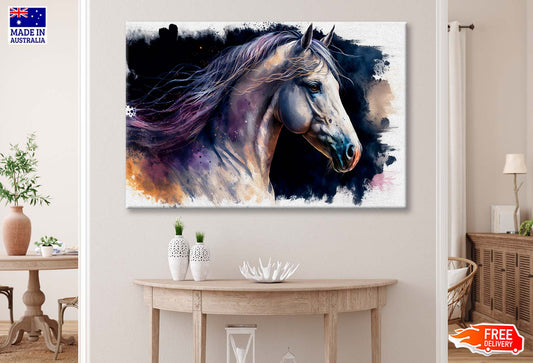 Watercolor Painting of Andalusian Horse Wall Art Limited Edition High Quality Print