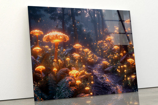 Group of Fireworks Exploding In the Night Sky Acrylic Glass Print Tempered Glass Wall Art 100% Made in Australia Ready to Hang
