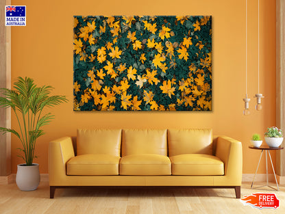 Close Up Of a Field Of Yellow Leaves Print 100% Australian Made - Bella Home Decor