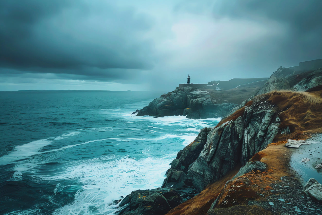Rocky Cliff, Ocean & Sky Home Decor Premium Quality Poster Print Choose Your Sizes - Bella Home Decor