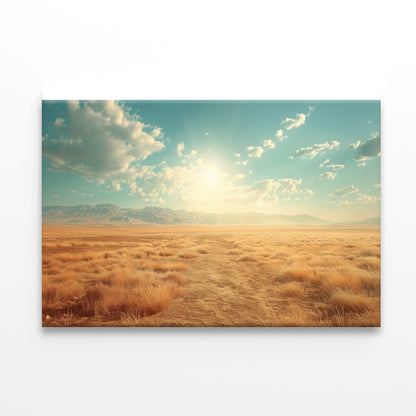 Large Field with a Blue Sky Print 100% Australian Made - Bella Home Decor
