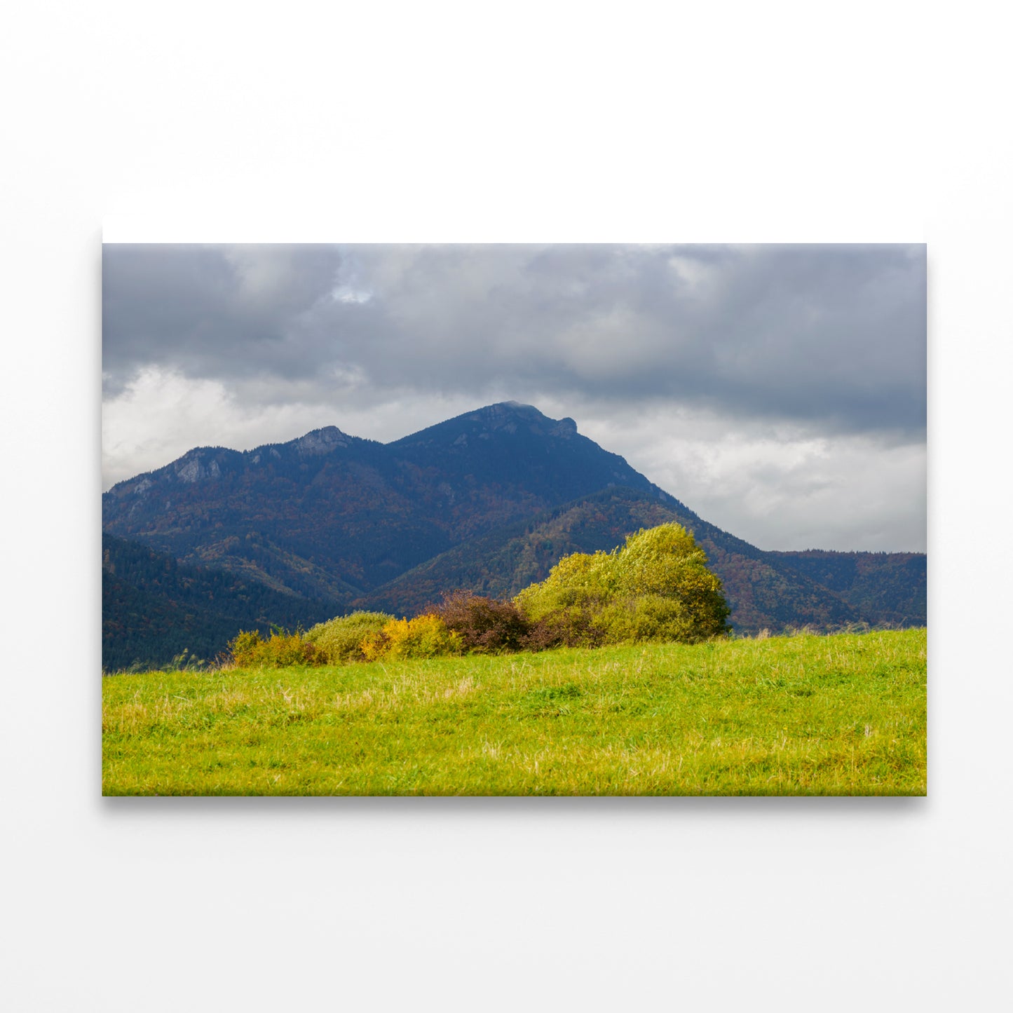 Green Mountains with Storm Clouds Print 100% Australian Made - Bella Home Decor