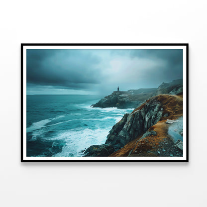 Rocky Cliff, Ocean & Sky Home Decor Premium Quality Poster Print Choose Your Sizes - Bella Home Decor