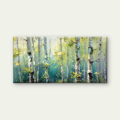 Contemporary Woodland Art Wall Art Canvas Office Home Room Framed 120x60cm - Bella Home Decor