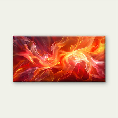 Burning Fiery Liquid Flow Wall Art Canvas Office Home Room Framed 120x60cm