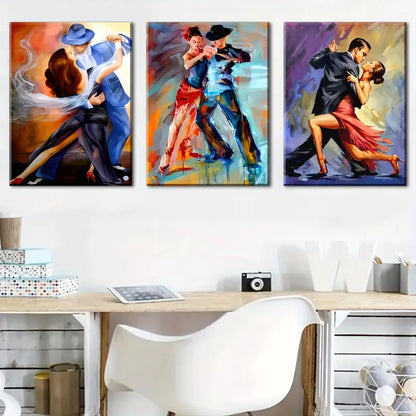 3pcs The Grace Of Ballroom Dancing Metal Print Ready to Hang Art