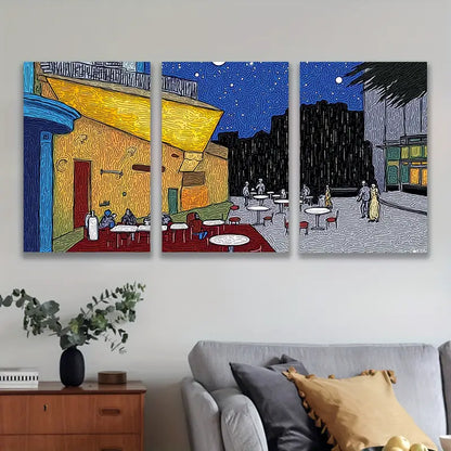 3pcs Streetscape, Posters Andprints Metal Print Ready to Hang Art
