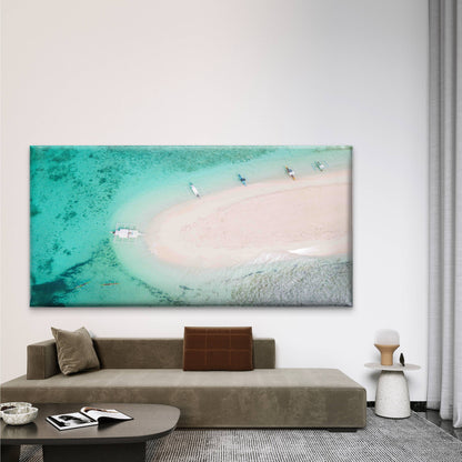 Naked Island in Siargao Wall Art Canvas Office Home Room Framed 120x60cm