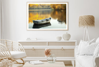 Boat, Lake & Trees Home Decor Premium Quality Poster Print Choose Your Sizes - Bella Home Decor
