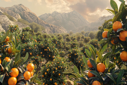 Oranges Growing, Mountain and the Sky Print 100% Australian Made - Bella Home Decor