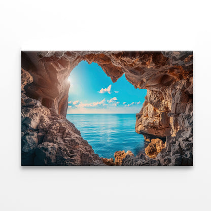 Scenic View of the Ocean with Rocks Print 100% Australian Made - Bella Home Decor