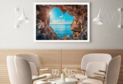 Scenic View of the Ocean with Rocks Home Decor Premium Quality Poster Print Choose Your Sizes - Bella Home Decor