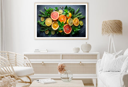 Citrus Fruit and Mint Sprigs Home Decor Premium Quality Poster Print Choose Your Sizes