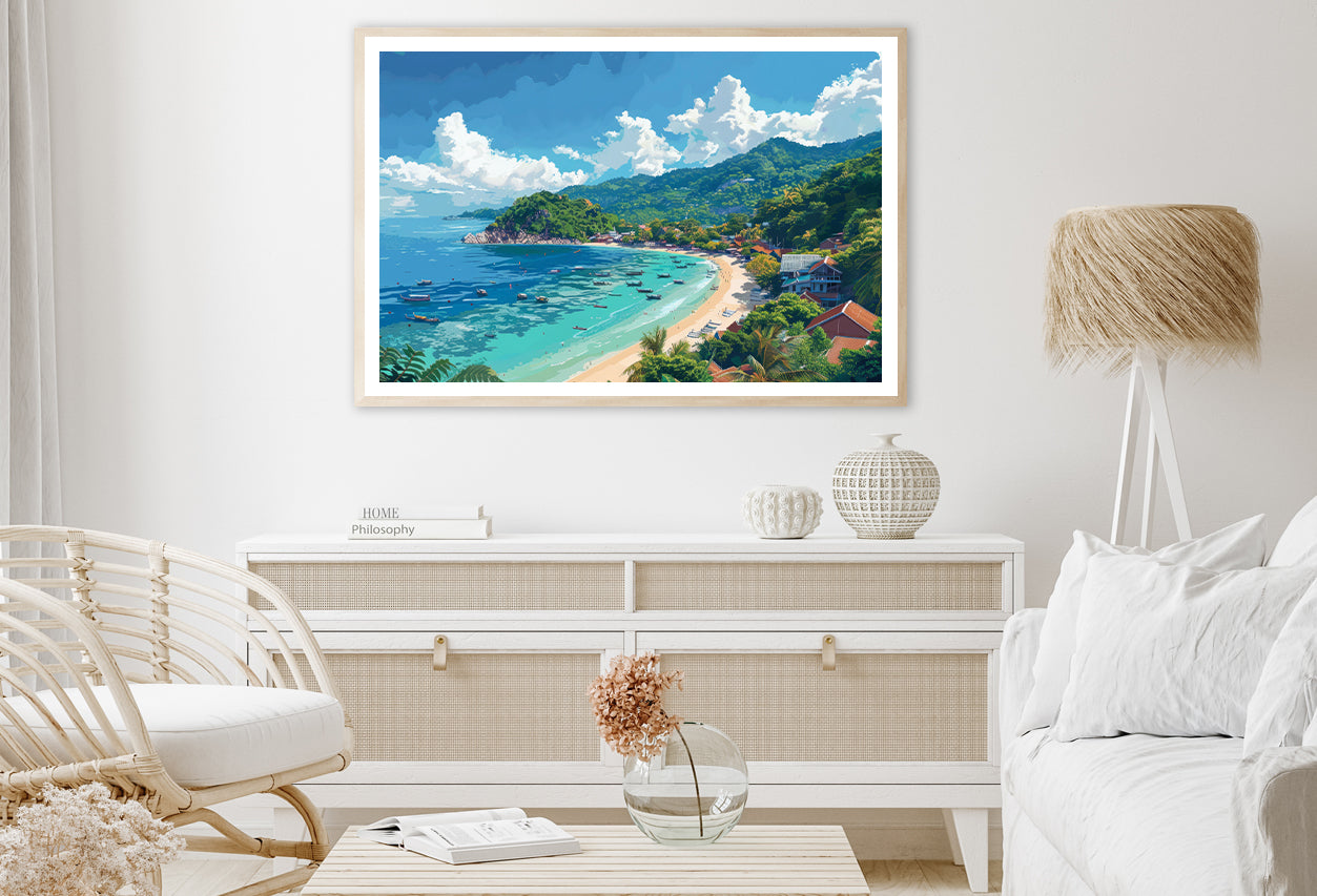 Tropical Beach Paradise with Clear Water & Nature Home Decor Premium Quality Poster Print Choose Your Sizes