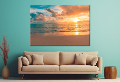 Closeup Beach Sunset Tropical Sky Wall Art Decor 100% Australian Made - Bella Home Decor