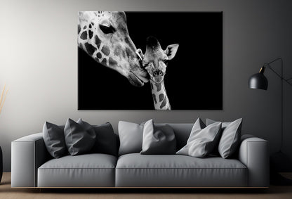 Mom and Baby Giraffe Faces  Wall Art Decor 100% Australian Made - Bella Home Decor
