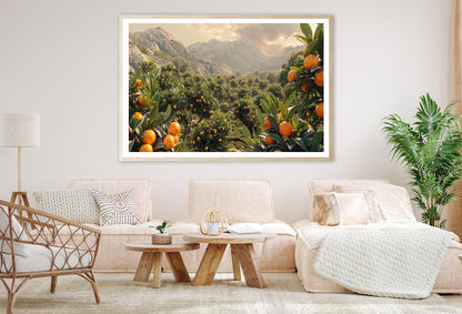 Oranges Growing, Mountain and the Sky Home Decor Premium Quality Poster Print Choose Your Sizes