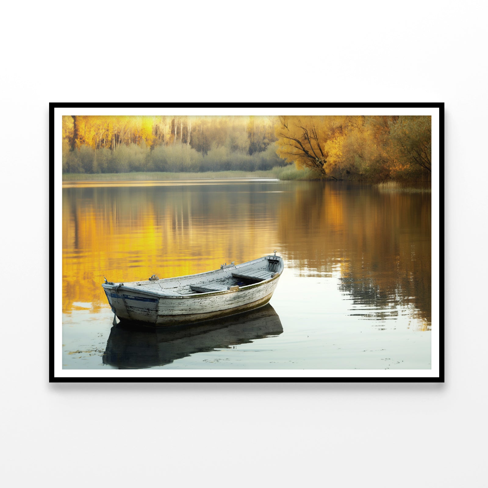 Boat, Lake & Trees Home Decor Premium Quality Poster Print Choose Your Sizes - Bella Home Decor