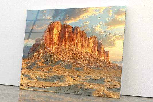 View of Valley at Sunset Acrylic Glass Print Tempered Glass Wall Art 100% Made in Australia Ready to Hang