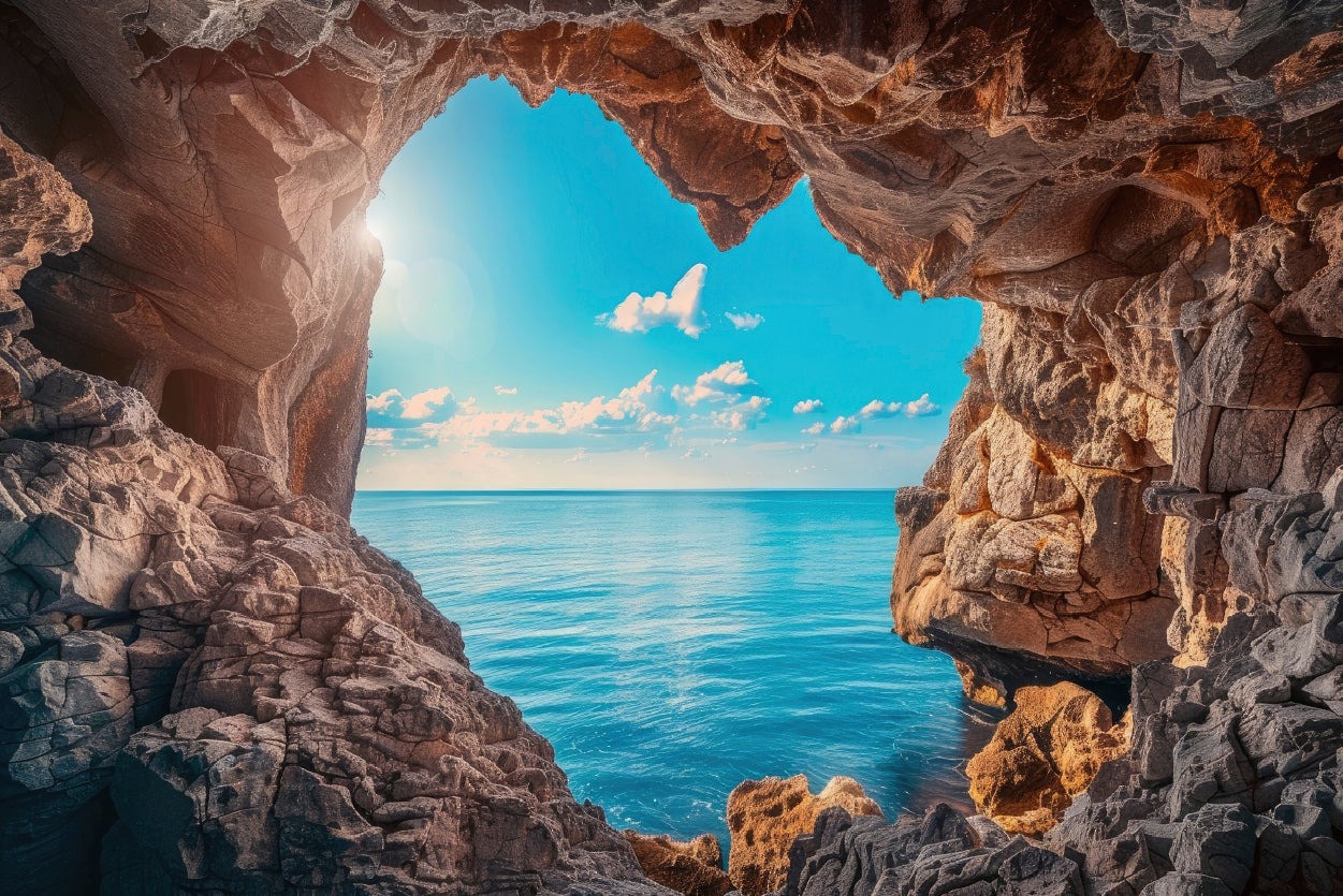 Scenic View of the Ocean with Rocks Home Decor Premium Quality Poster Print Choose Your Sizes - Bella Home Decor
