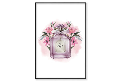 Pink Purple Perfume Wall Art Limited Edition High Quality Print Canvas Box Framed Black