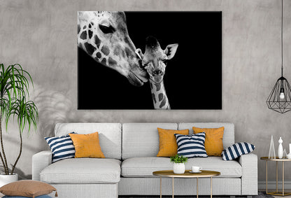 Mom and Baby Giraffe Faces  Wall Art Decor 100% Australian Made - Bella Home Decor