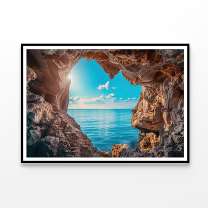Scenic View of the Ocean with Rocks Home Decor Premium Quality Poster Print Choose Your Sizes - Bella Home Decor