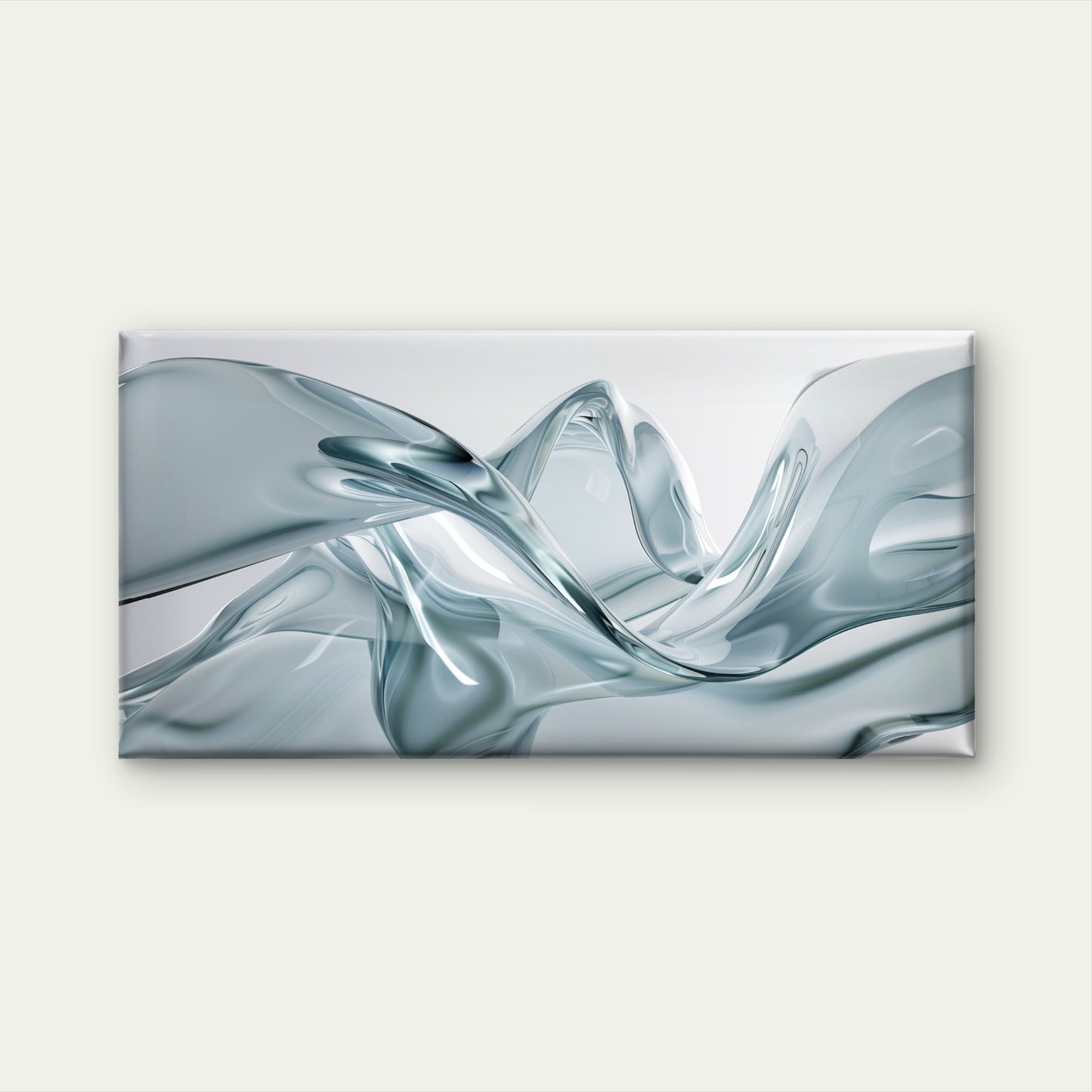 Liquid Glass Wave Flow Wall Art Canvas Office Home Room Framed 120x60cm - Bella Home Decor