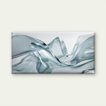 Liquid Glass Wave Flow Wall Art Canvas Office Home Room Framed 120x60cm - Bella Home Decor