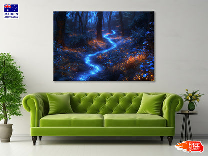 View of Night Forest Print 100% Australian Made - Bella Home Decor