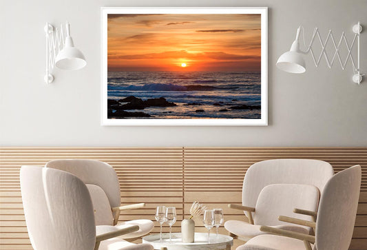 Sunset at the Beach Home Decor Premium Quality Poster Print Choose Your Sizes